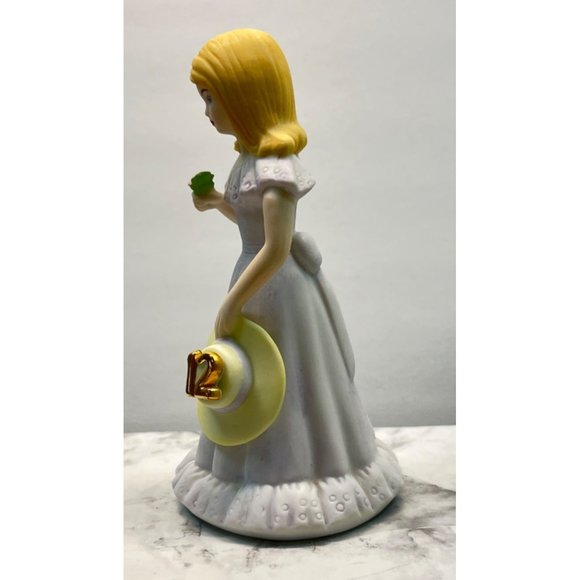 Growing Up Birthday Girls Age 12 Porcelain Blonde Figurine 1981 Enesco - Picture 5 of 7